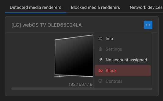 Példa arra, hogyan lehet egy megjelenítőt blokkolni